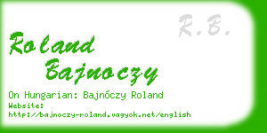 roland bajnoczy business card