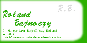 roland bajnoczy business card